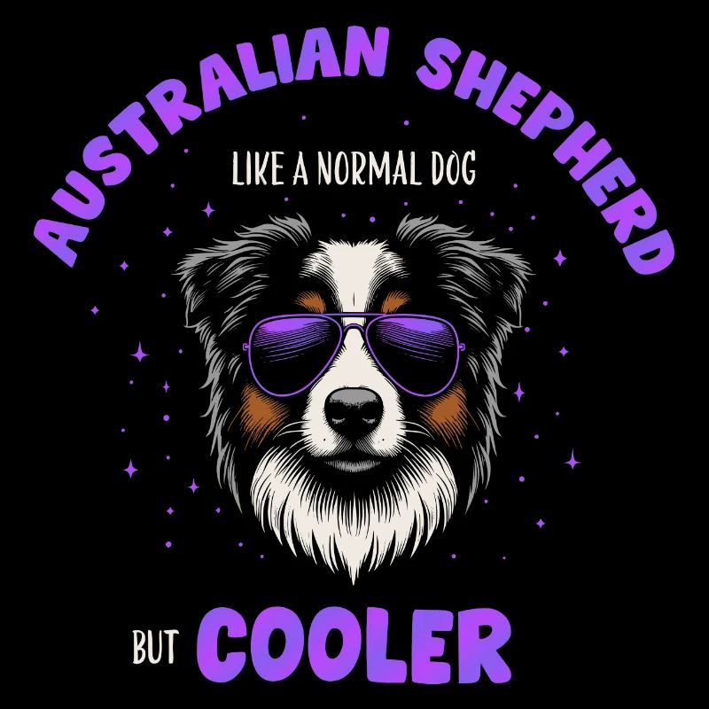 Aussie - comme un chien normal mais violet plus frais