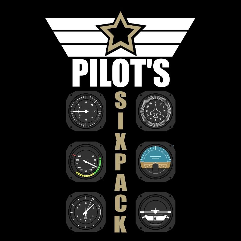 Piloten Geschenk Flugzeug Pilot Sixpack Spruch