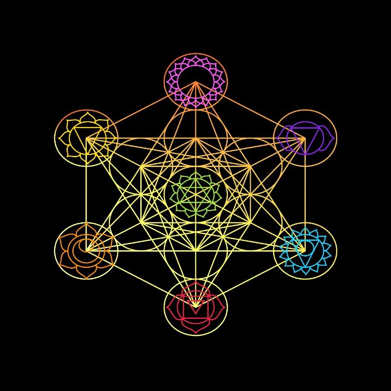 Le cube et les chakras de Métatron - Géométrie sacrée