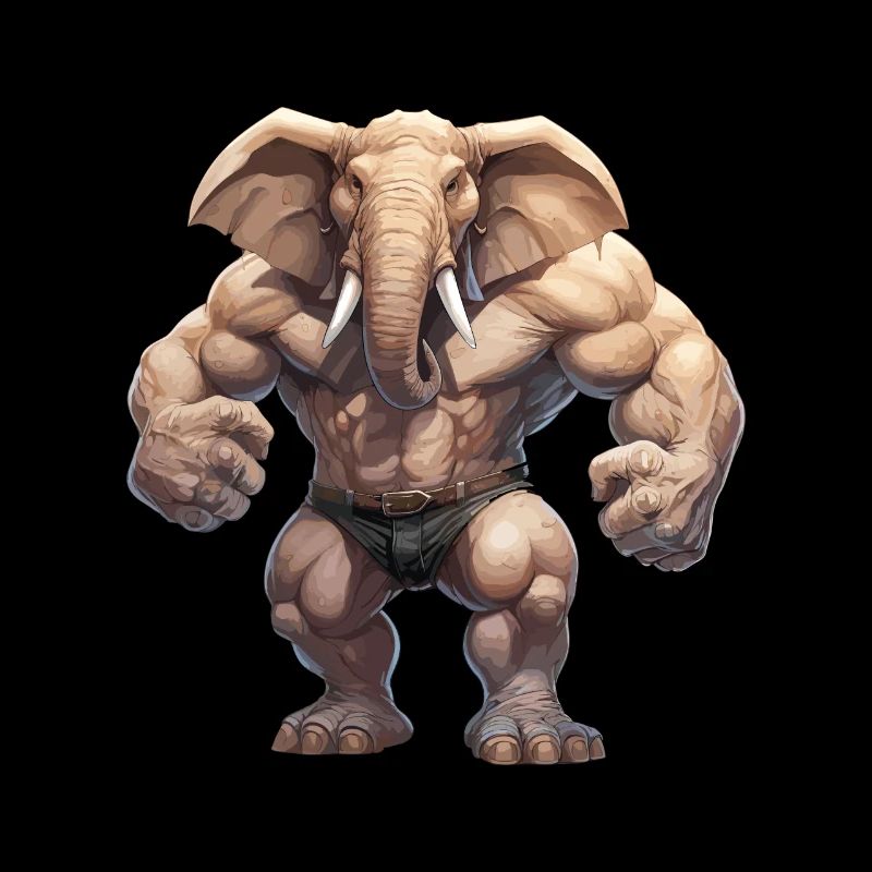 Bodybuilder Elefant