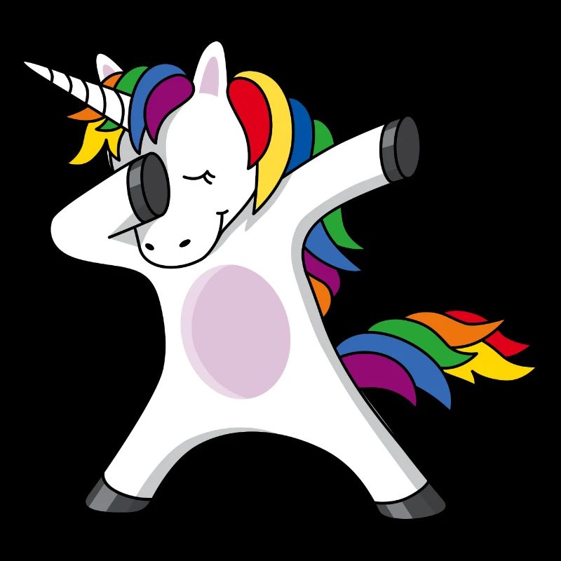 Dabbing Unicorn Einhorn Dab Regenbogen Pferd