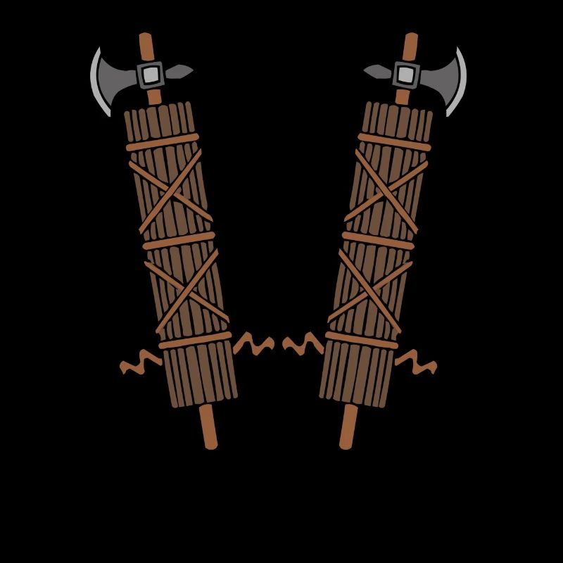 Symbole des faisceaux romains avec double hache -