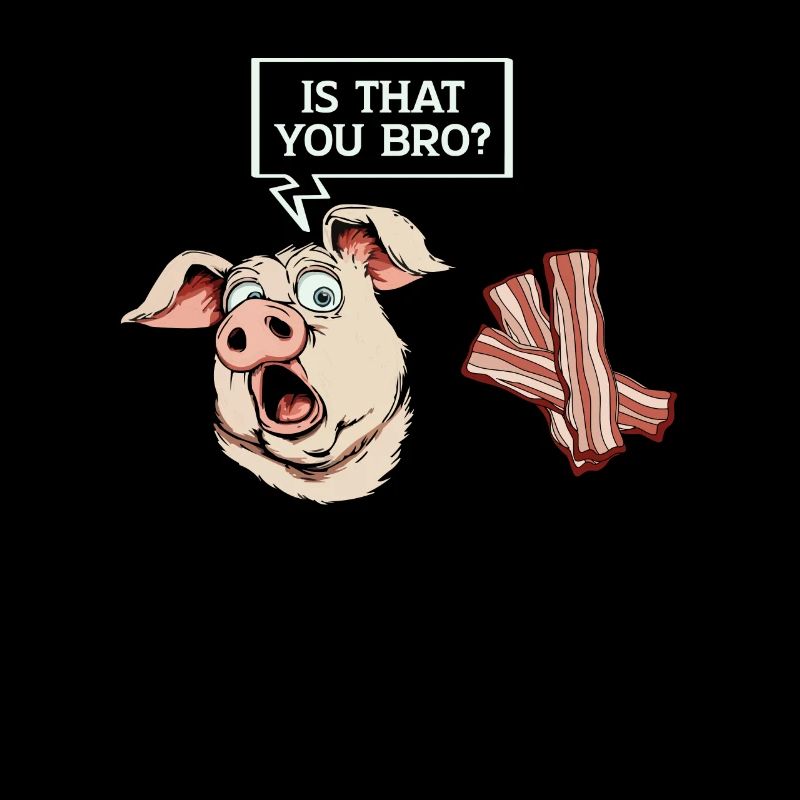 C'est ton frère ? Motif drôle de cochon et de bacon