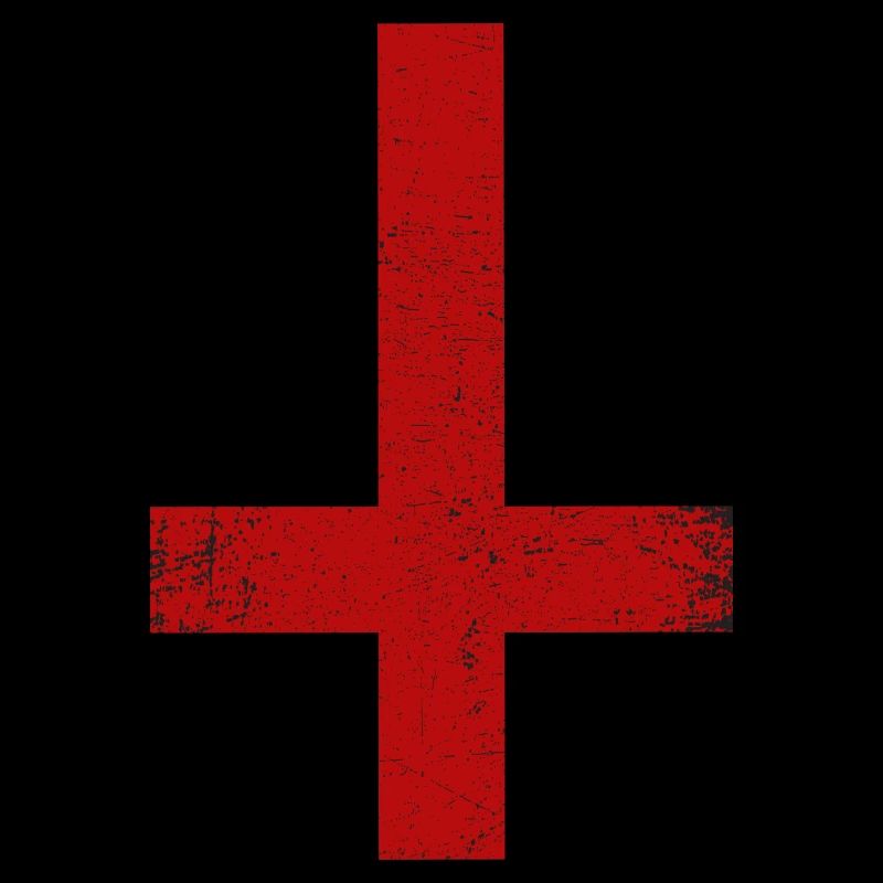 Satan symbol pentagram cross gift idea