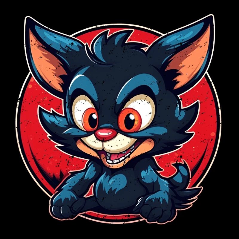 Super mignon tasmanian Devil style rétro