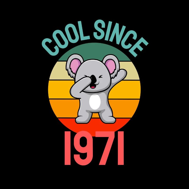 Cool seit 1971 Retro Dabbing Koala 51. Geburtstag