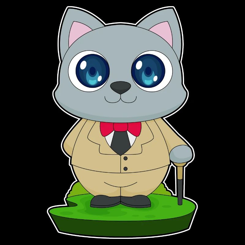 Katze Gehstock