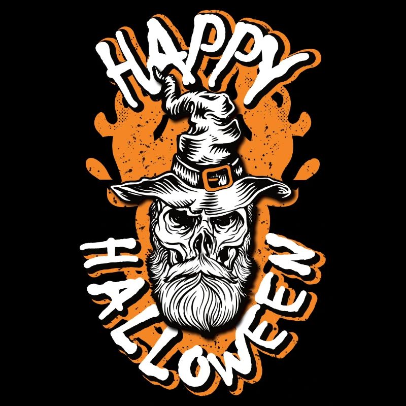 Joyeux crâne de barbe d’Halloween