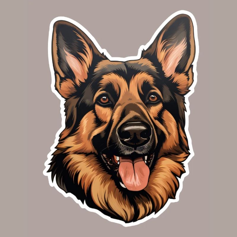 German Shepherd Head