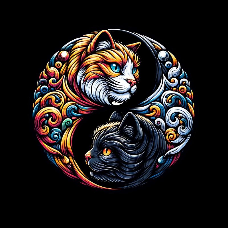 Équilibre du chat Yin et Yang