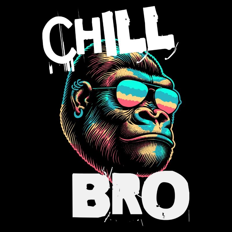 Chill Bro - Cooler Affe mit Sonnebrille Geschenkid