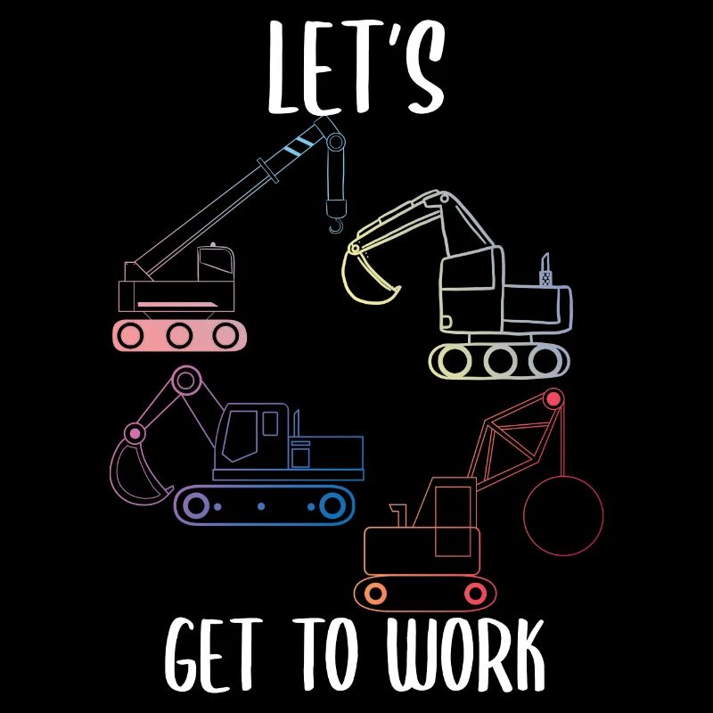 Excavator Construction Site Construction Worker Girl I Gift