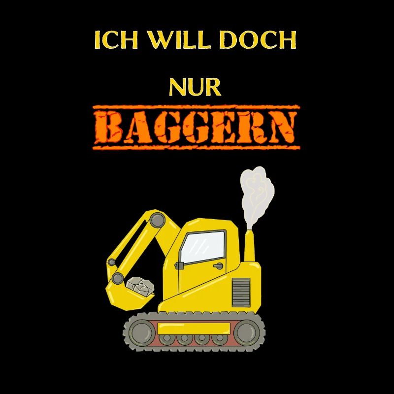 Bagger - Bauarbeiter - Handwerker - Baustelle