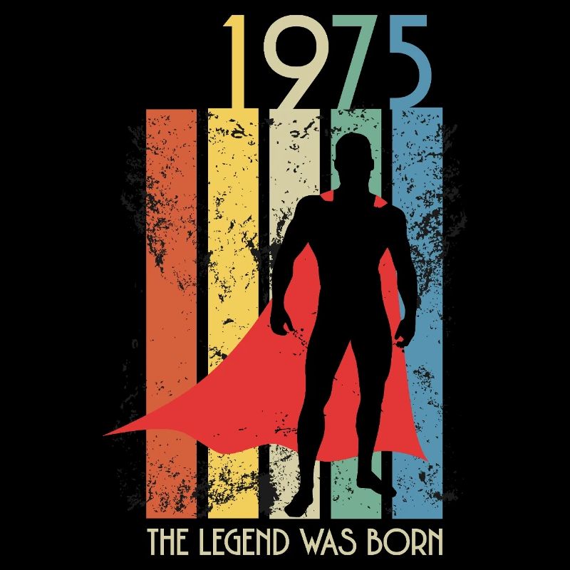 1975 Geburtstag Retro Superheld Männer Geschenk