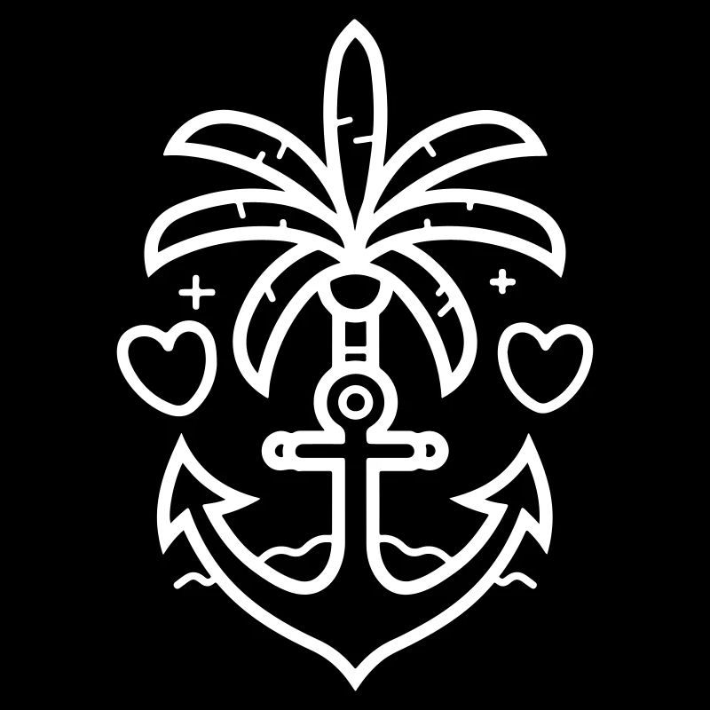 Palme Anker Herz Liebe