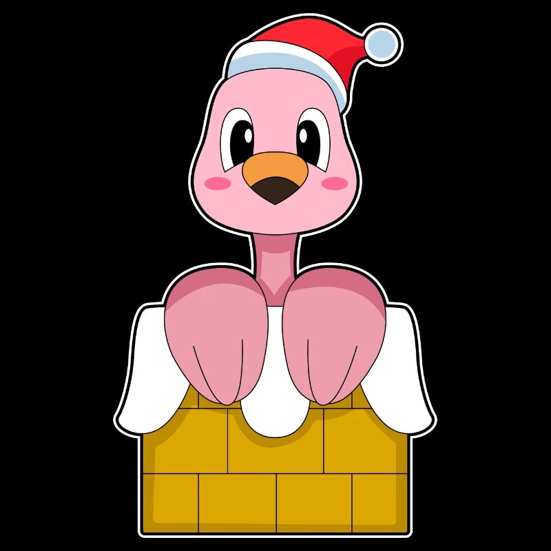 Flamingo Weihnachten Steinmauer
