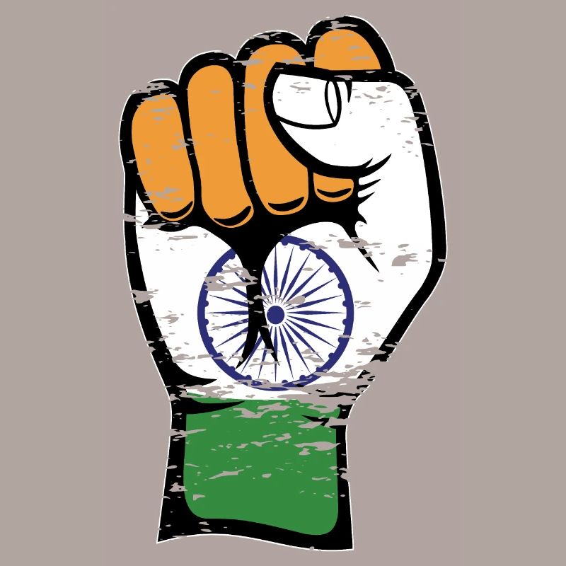 Poing de drapeau de l’Inde utilisé