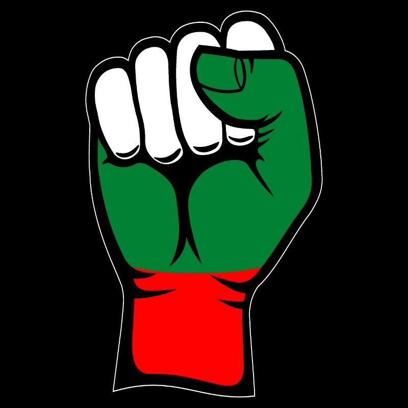 Poing du drapeau de la Bulgarie