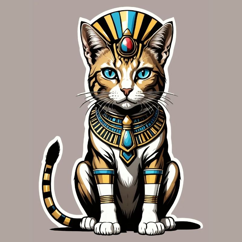 Chat Pharaon Chat Égypte Pyramide Cadeau