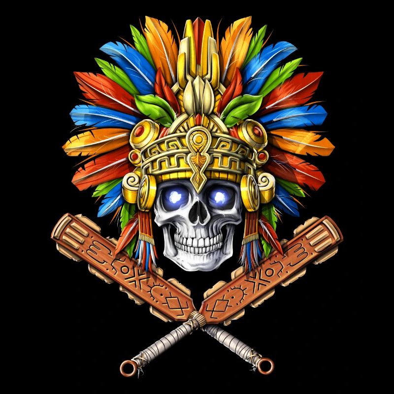 Azteken-Totenkopf-Krieger