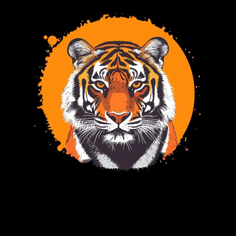 Tiger with a solar circle