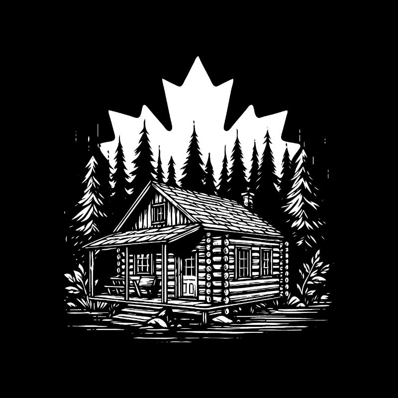 Canada Log Cabin Forest – Pure Nature Design