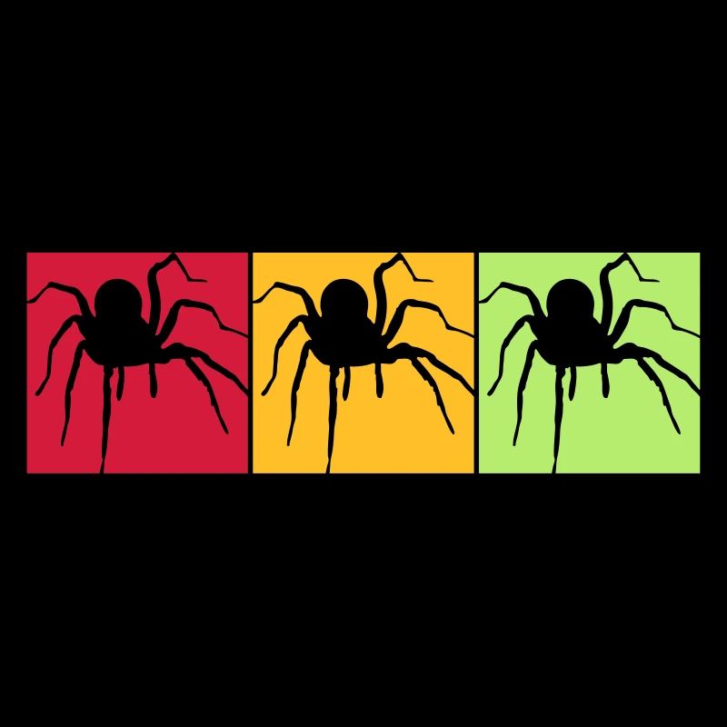 couleurs carrés motif araignée colorée de