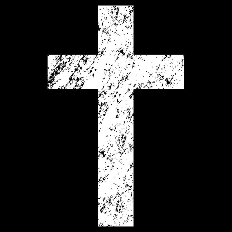 Croix chrétienne avec un effet usé