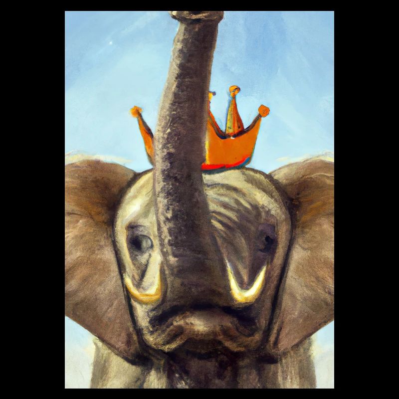 Elefant mit Krone