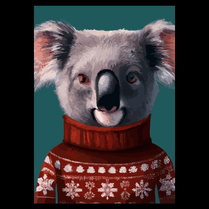 Koala im Weihnachtspullover
