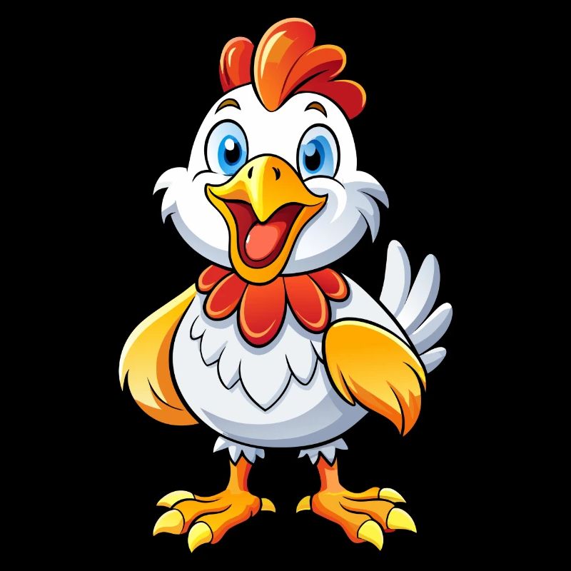 Poulet heureux