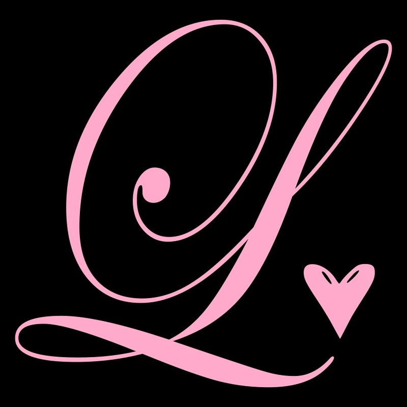 Monogramm L Herz Ranke