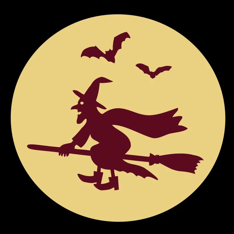 Witch on broom