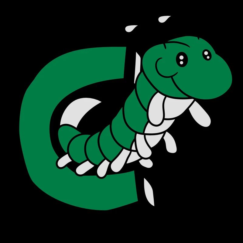 chenille chenille insecte mille-pattes lettre C le