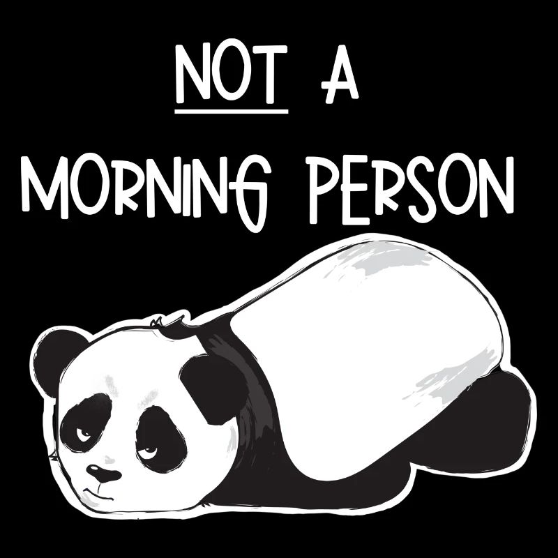 Not a morning person-Grumpy Panda