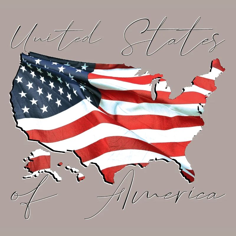 États-Unis | Drapeau réel | Flag Map Script