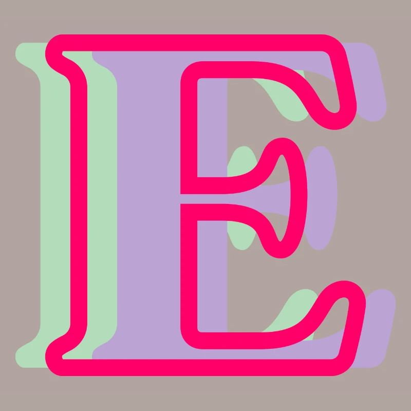 Mehrfarbiger Buchstabe e – originelle Geschenkidee