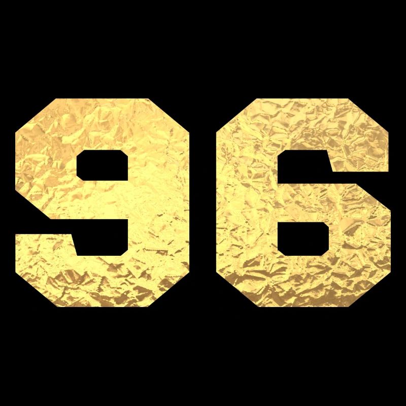 Numéro 96 paillettes doré - 96e anniversaire