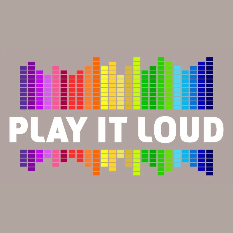 Play it loud Equalizer Musik Regenbogen bunt Disko
