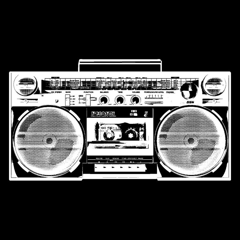 ghetto blaster weiss kasettendeck