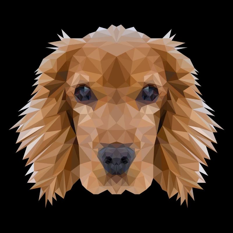 Cocker Spaniel Dog Polygon Design