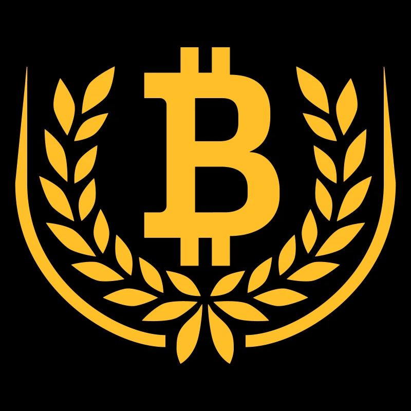 Bitcoin Lorbeerkranz Sterne Wappen