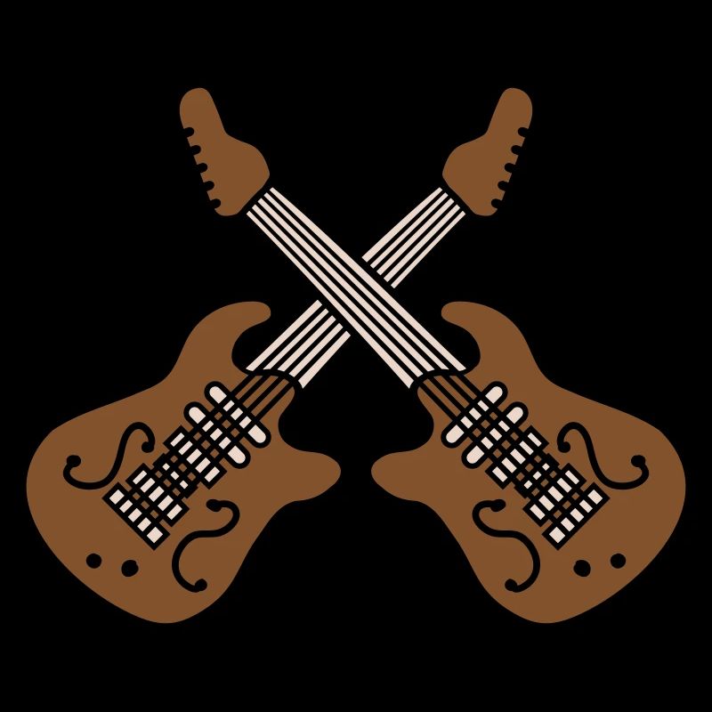 Crossed 2 E guitars