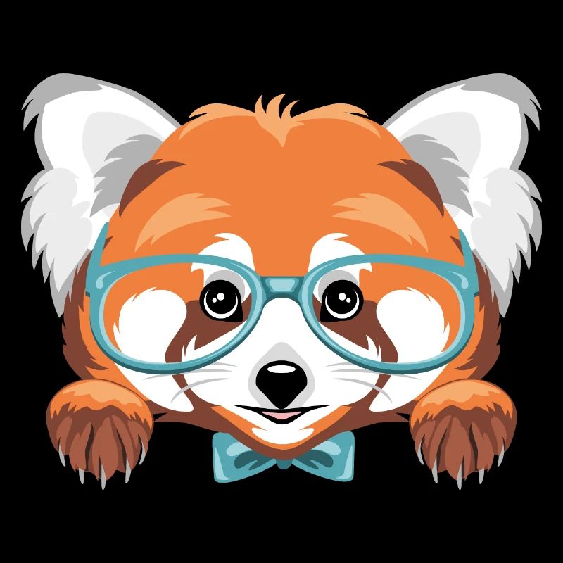 Peeking smart red panda