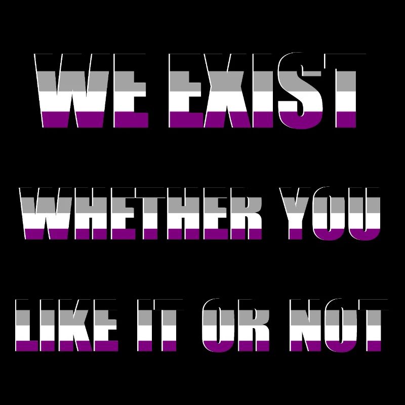 We Exist - Drapeau Asexué