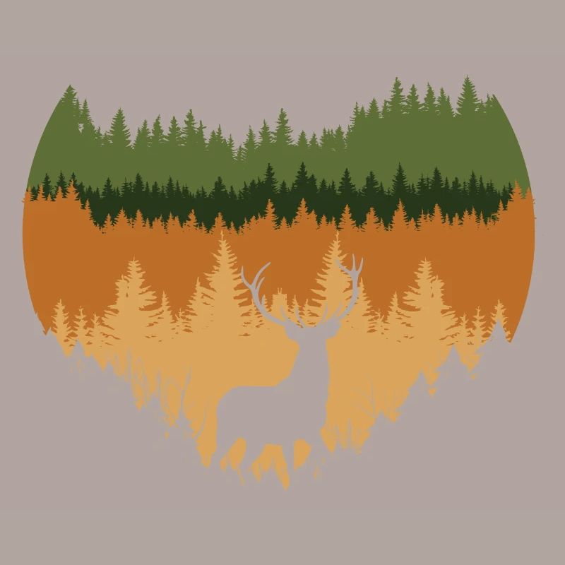 deep forest and deer