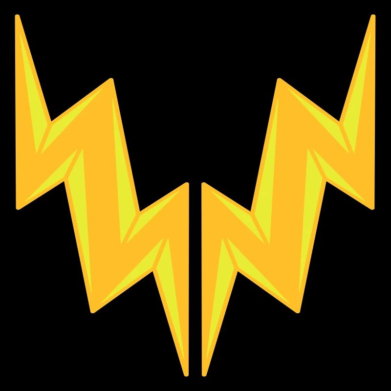 2 blitze stromschlag gefahr schild blitz symbol ka