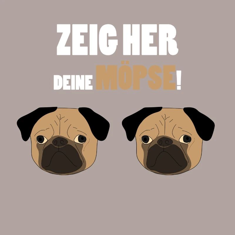 Möpse sexy witzig Mops Hund Brüste Spruch Geschenk