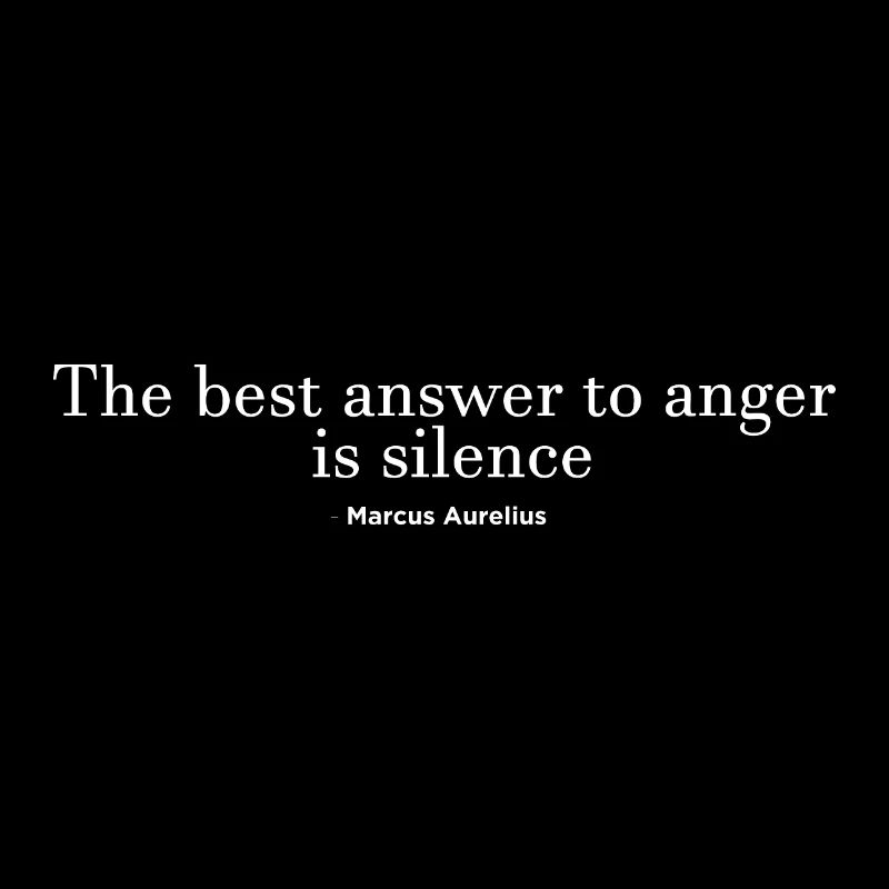 Stoic The best answer to anger is silence Geschenk