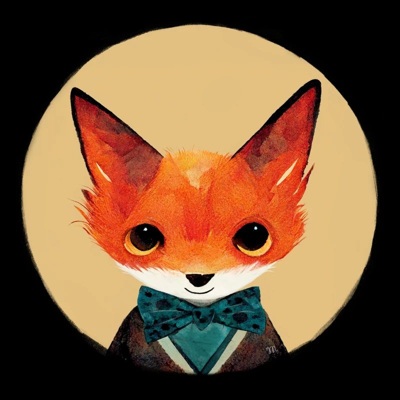 Kleiner Fuchs mit Fliege im Kreis